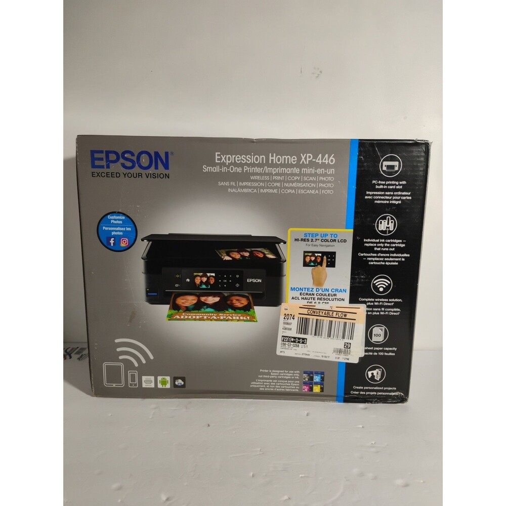 NEW Epson Expression Home XP-446 Wireless Small-in-One Printer